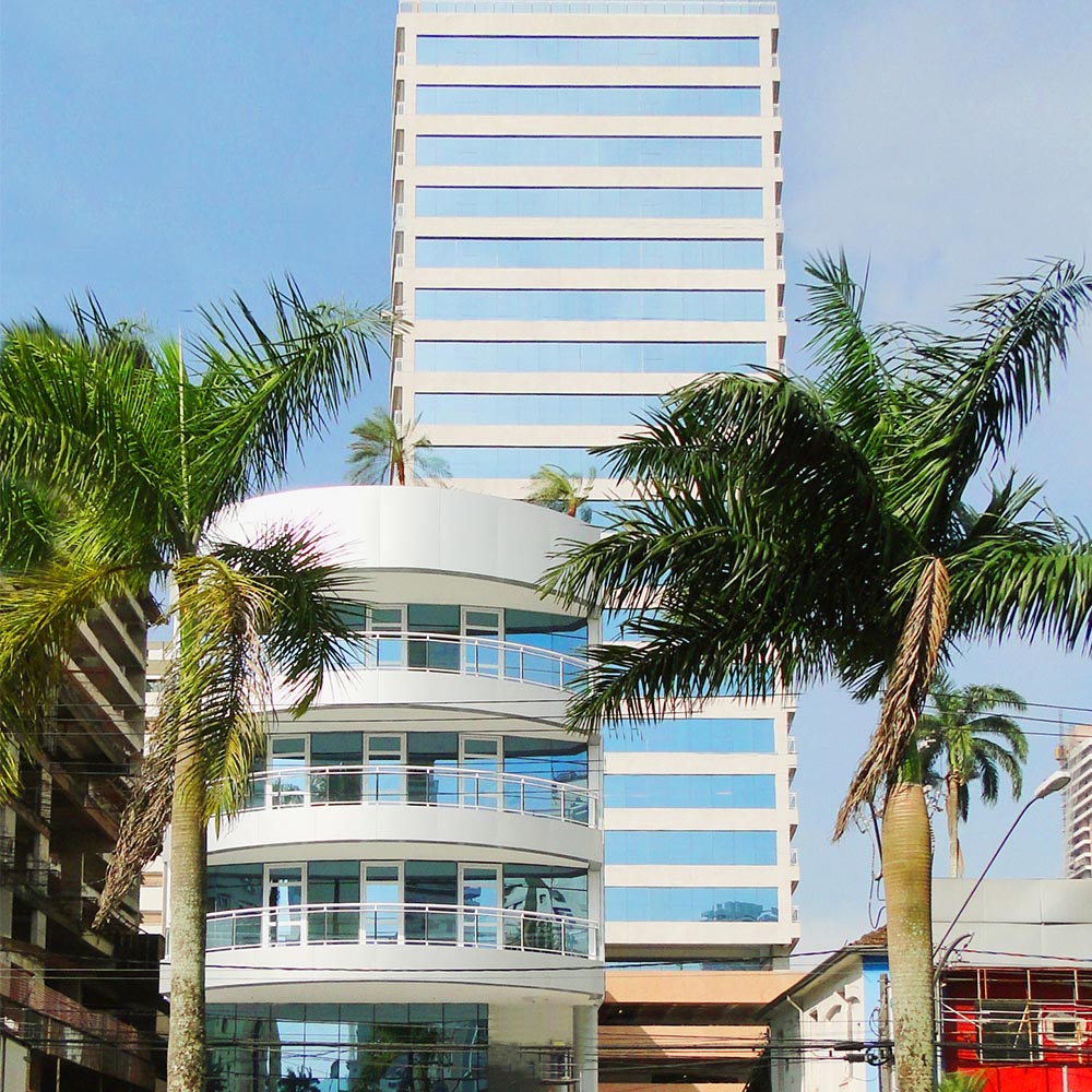 Fachada do predio proximo ao Juicyhub em Santos